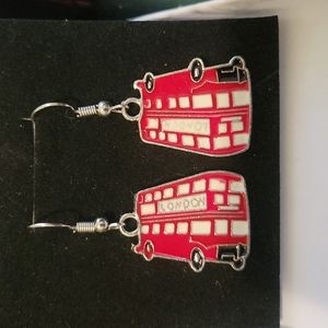 London tour bus Earrings